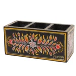 Mango Wood hand Painted Knifes/ Spoon Holder