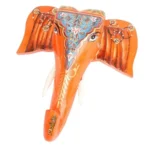 Multi Color Hand Embossed Wall Hanging Elephant Face