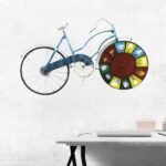 Handcrafted Blue Cycle Wall Decor For Home Decor Modern Arts Sculpture
