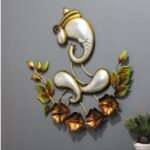 Metal Lord Ganesha Wall Hanging In Copper Living Room And Office Decor - Image 3