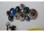 Metal Lining Multi Round Flower Wall Panels For Living Room Decor - Image 2